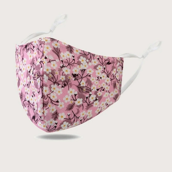 Flower Pattern Face Mask - Picture 3 of 5